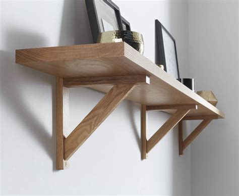 solid wood shelves with brackets